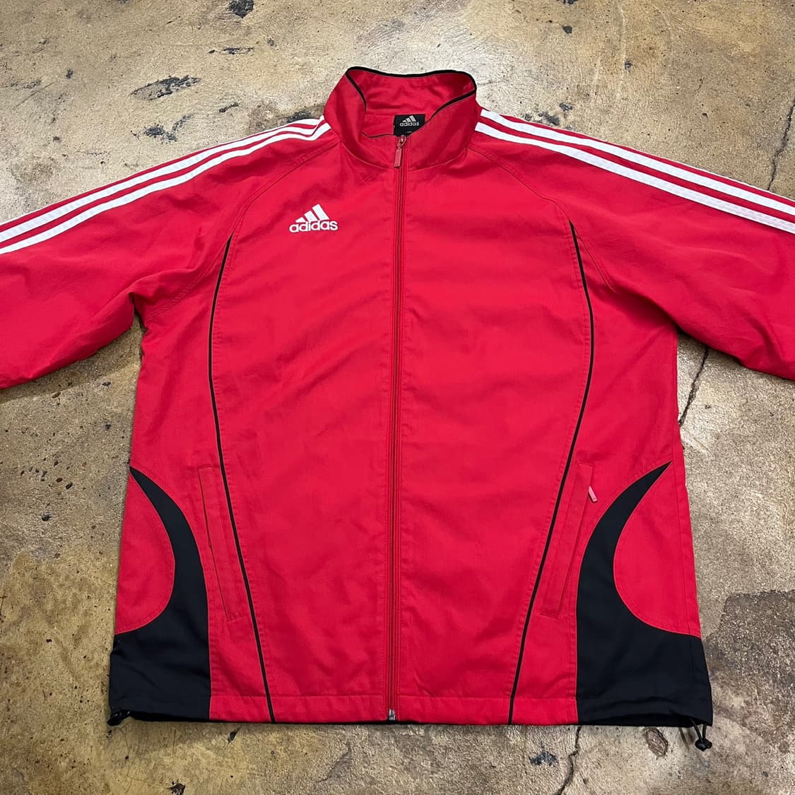 [정품/100] 아디다스 삼선 트랙 자켓 레드 b16 상품이미지3
