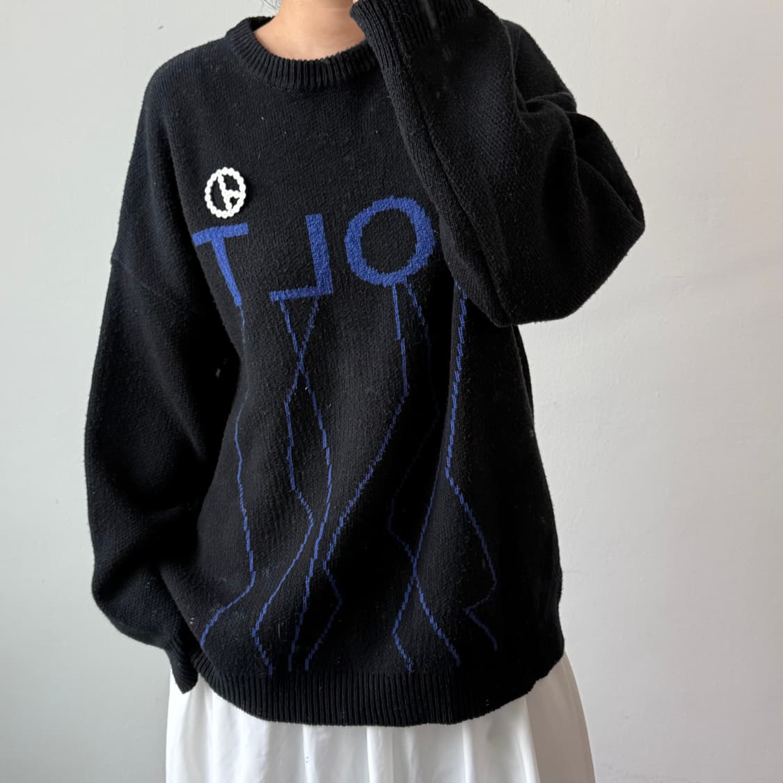 [L] 네스티킥 블랙 니트 상품이미지2