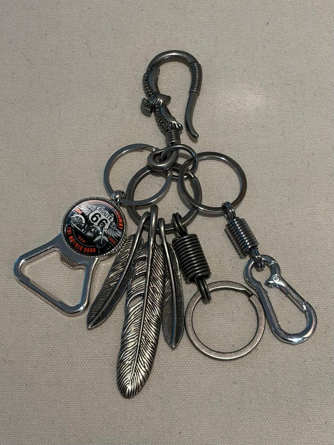 Route 66 빈티지 멀티 참 키링 상품이미지2