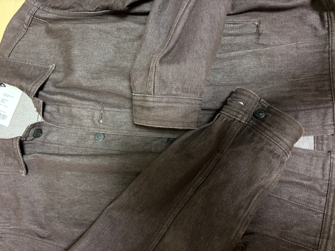 오라리 21aw 브라운 데님 블루종 상품이미지5