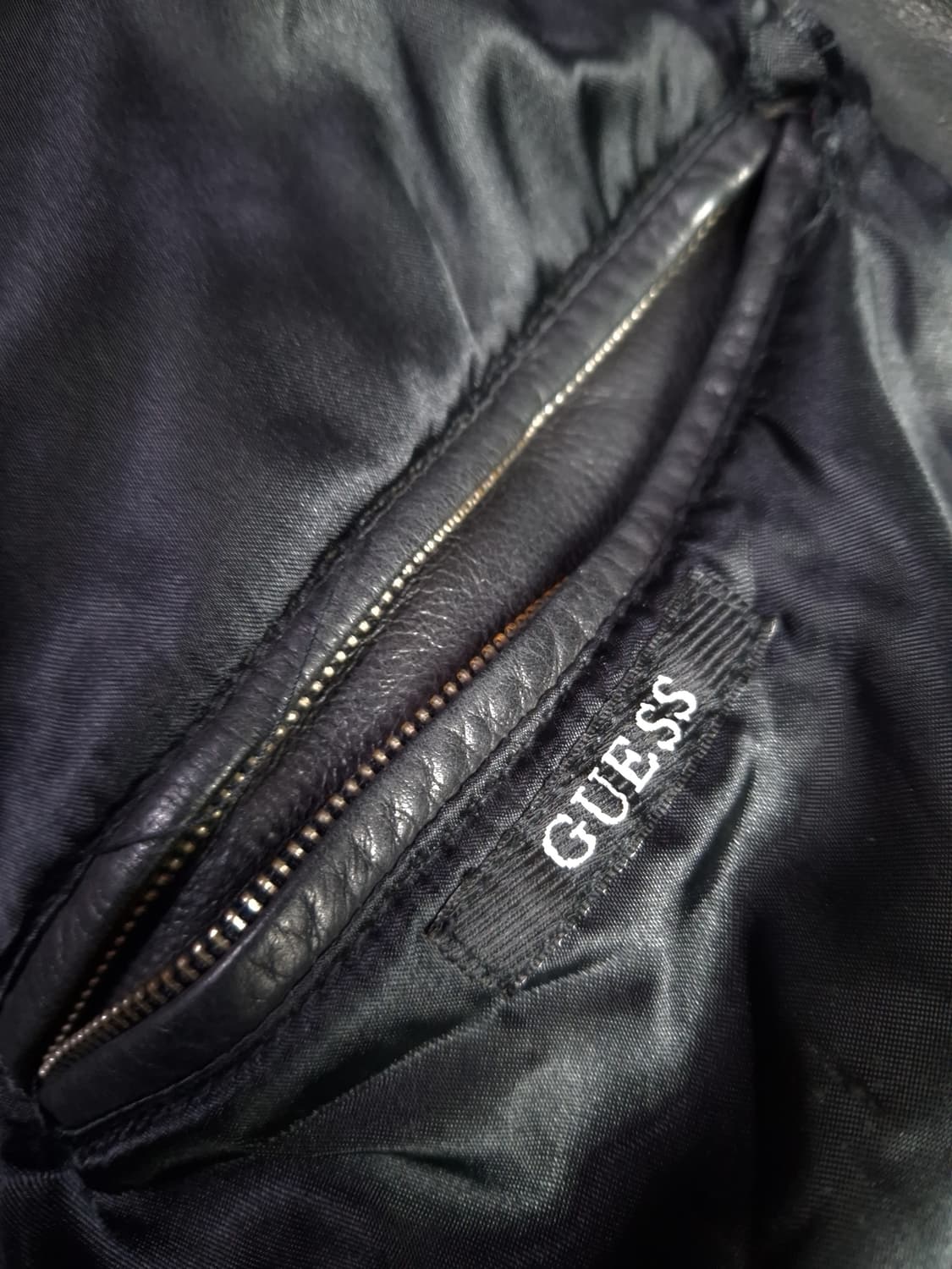 오리지날 게스 리얼레더 반코트 상품이미지5