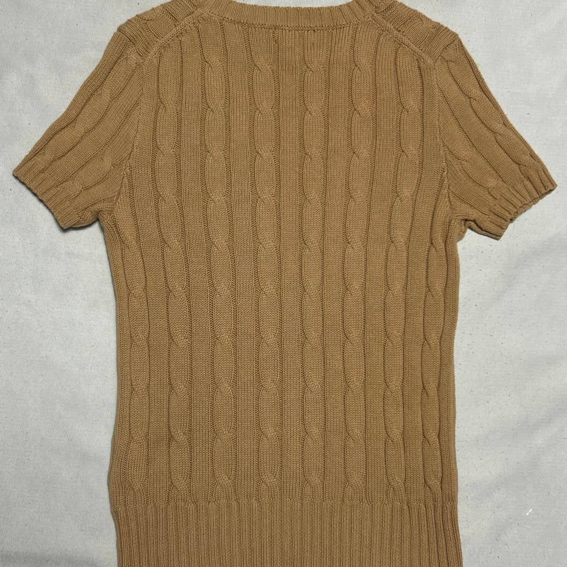 🫶🏻 폴로랄프로렌 여성용 브라운 케이블 반팔 니트🫶🏻 상품이미지3