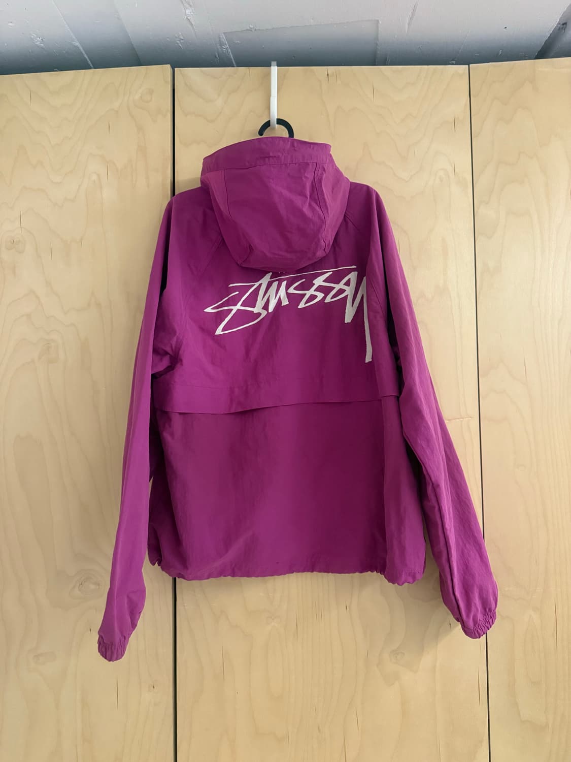 스투시 웨이브 다이 비치 쉘 자켓 베리(M새제품) 상품이미지2