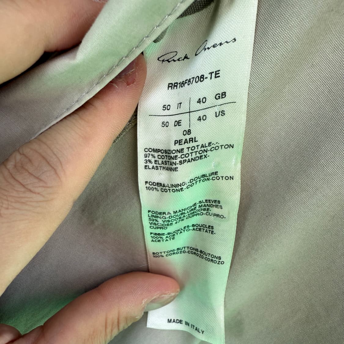 RickOwens FW16Mastodon Structured Trench 상품이미지10