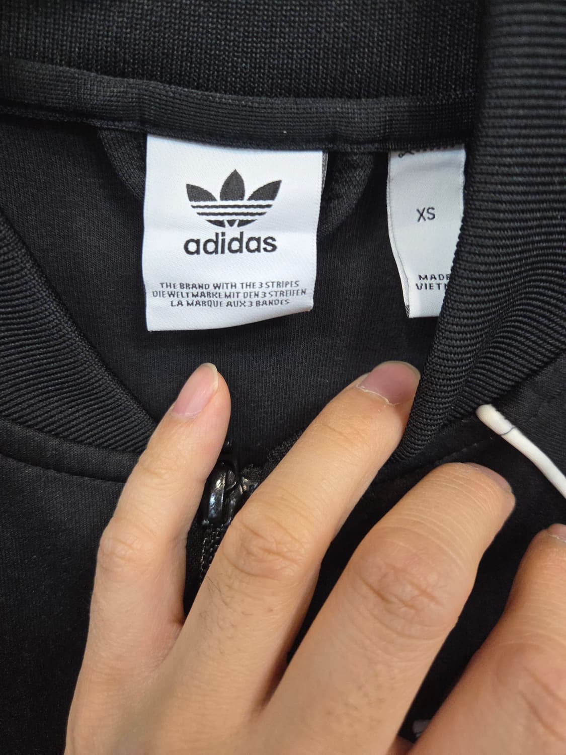 아디다스 슈퍼스타 트랙탑 져지 검흰 xs 상품이미지3