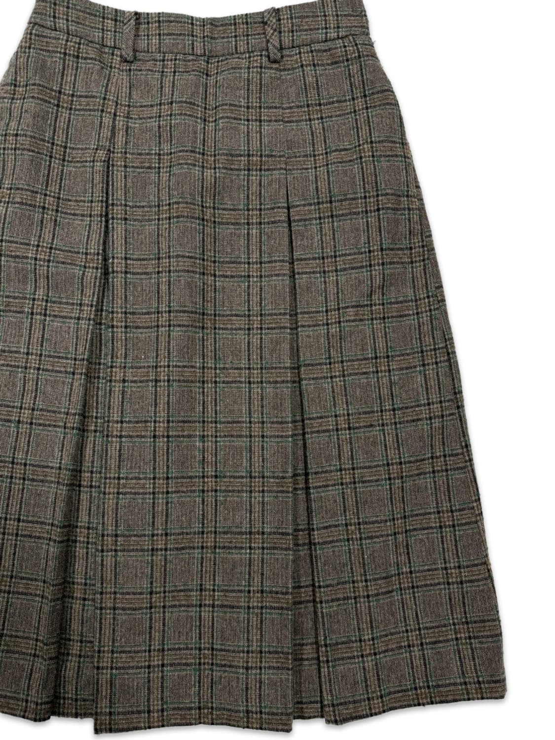 빈티지 Karl Lagerfeld 체크 플리츠 롱 스커트 상품이미지2