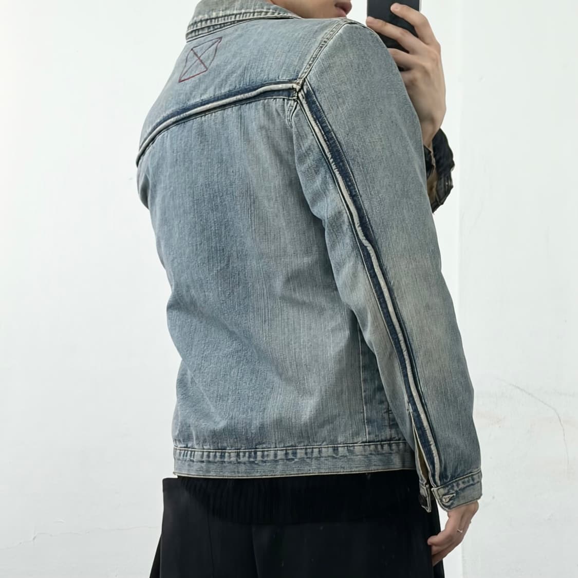 River Island 트리밍 데님 자켓 상품이미지3