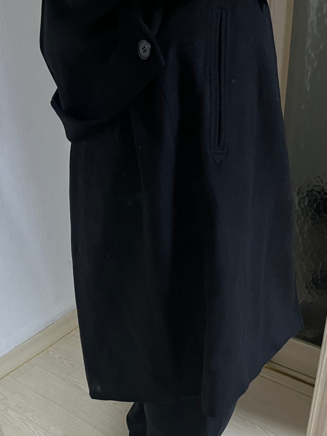 라퍼지 스토어 울리치 수티앵 칼라 오버 코트 Black 상품이미지4