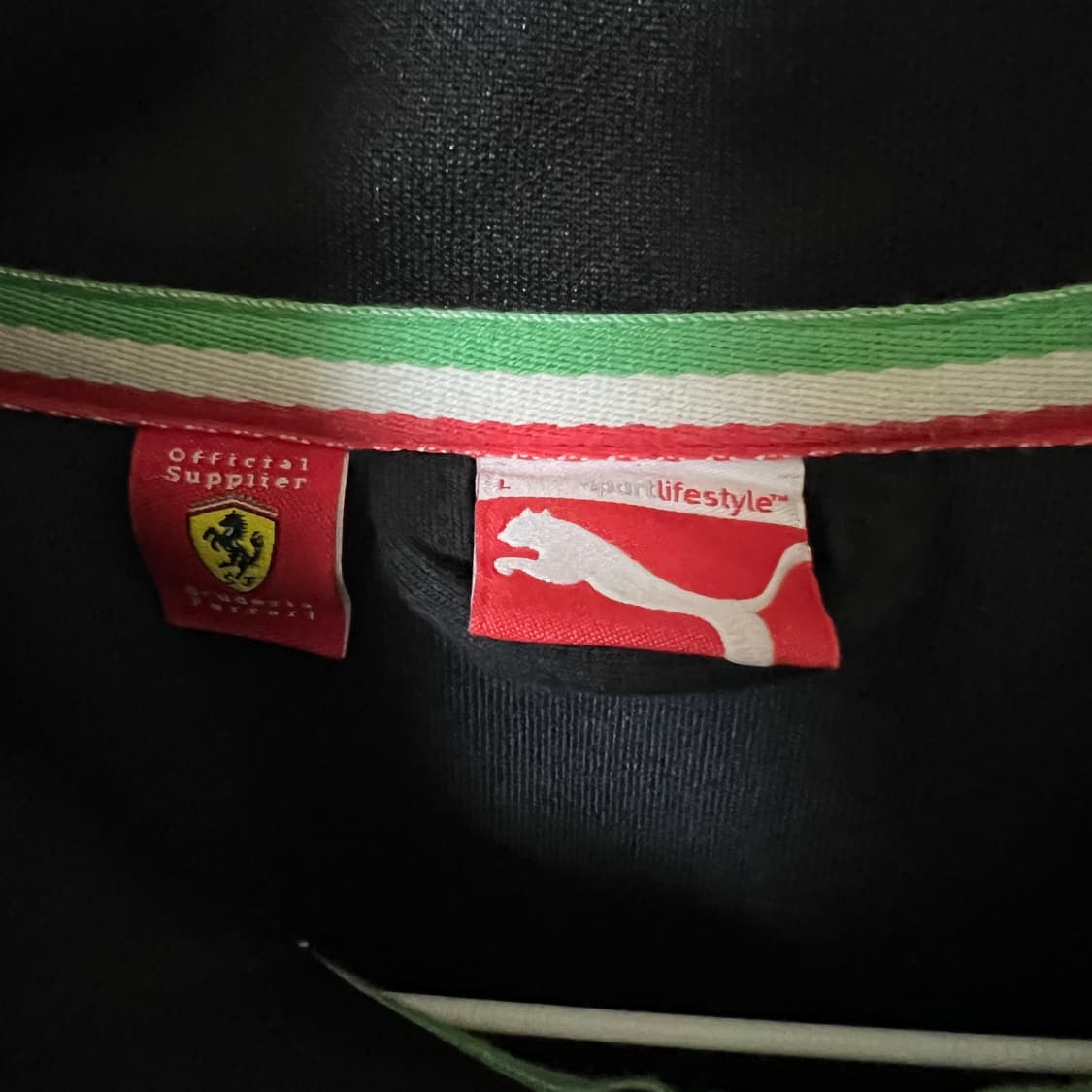 푸마 페라리 트랙탑 져지 블랙 L 상품이미지5