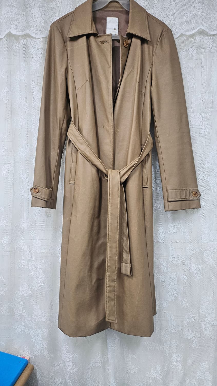 합성피혁 가죽 롱코트  상품이미지1