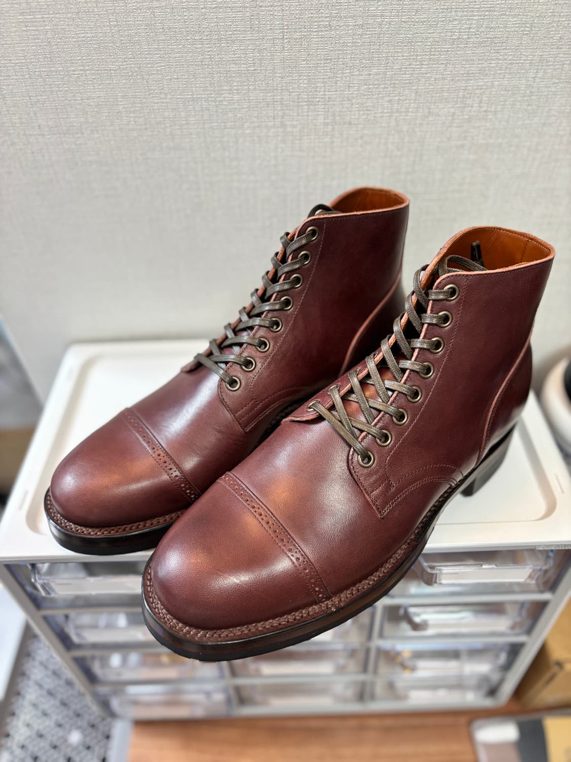 [새제품] 바이버그 서비스부츠 홀스벗 버건디 캡토 8.5E 상품이미지3