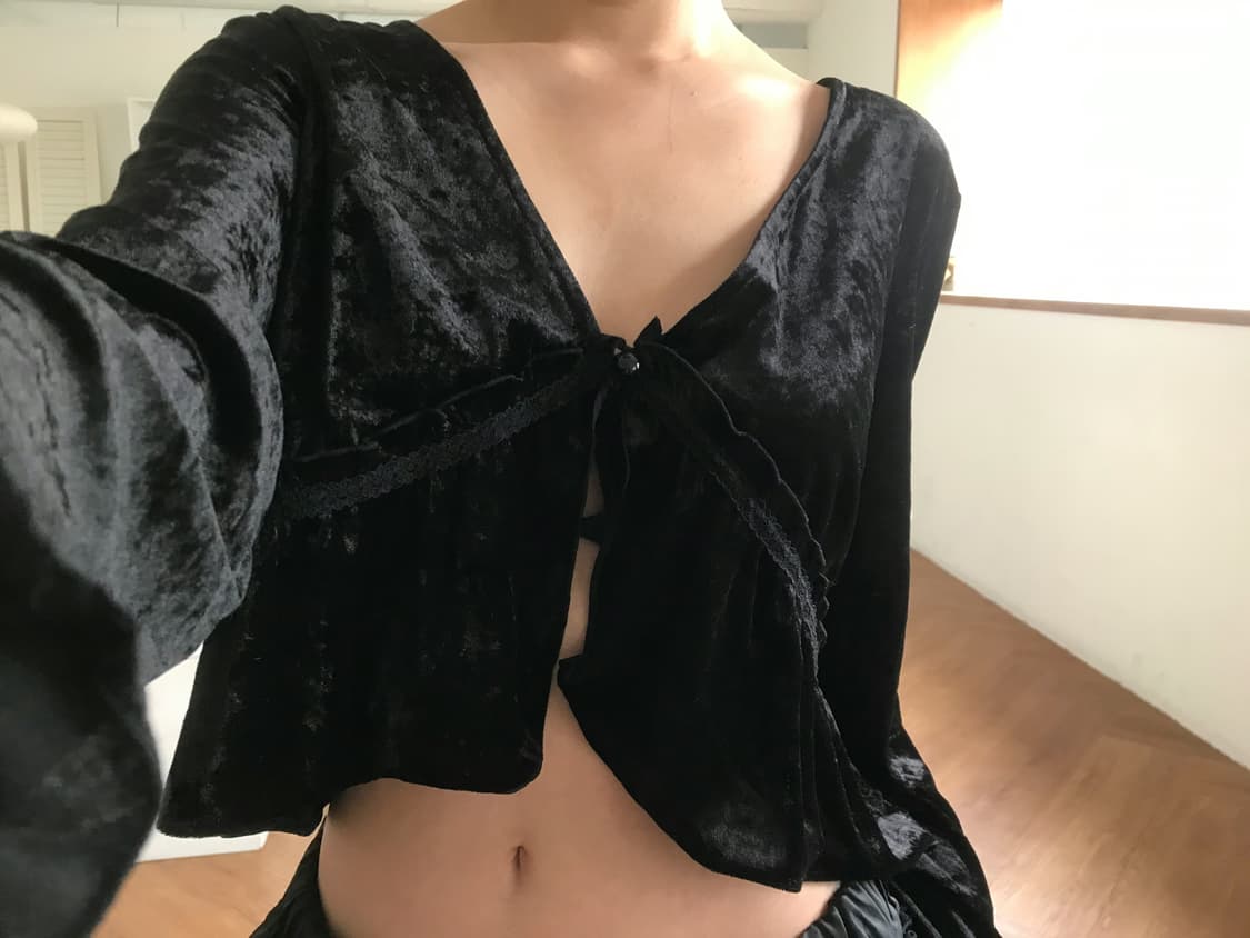 vintage velvet top 상품이미지1