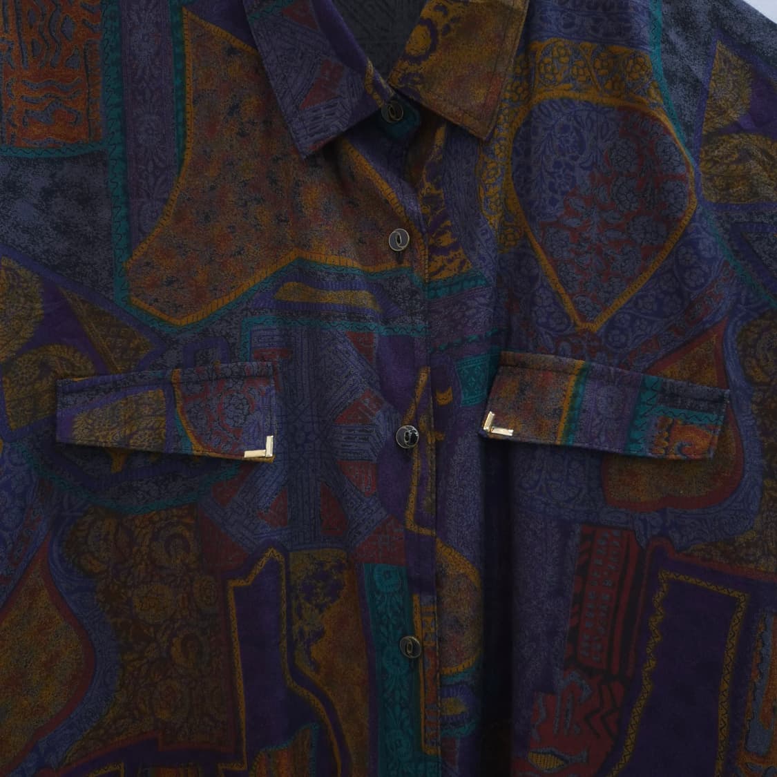 에스닉 패턴 셔츠 블라우스 남녀공용 상품이미지4