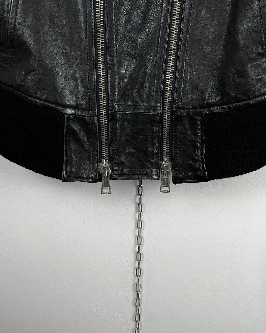 DBSS COWL NECK 2 ZIPPER SHEEP SKIN LEATH 상품이미지6