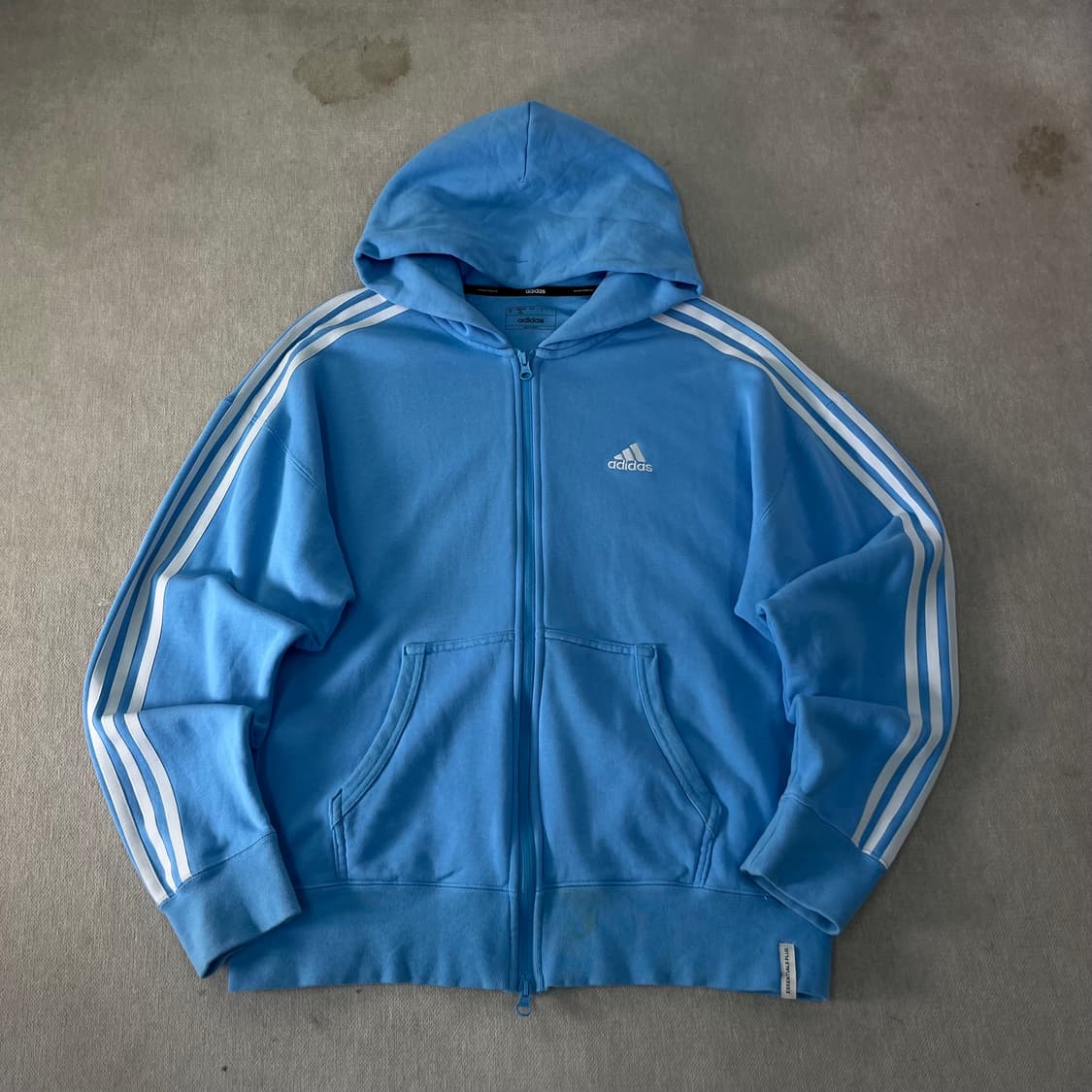 105 아디다스 연하늘 희귀 스카이블루 후드집업 상품이미지1