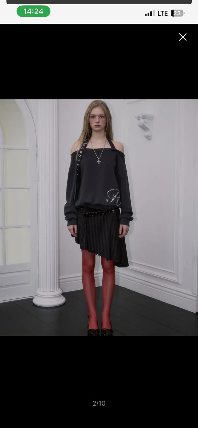 [로제프란츠] Eyelet Strap Open Sweatshirt (Ch 상품이미지1