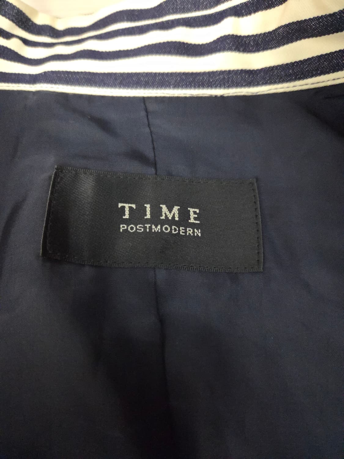 TIME 타임 포스트모던 스트라이프 울 혼방 리본 자켓 상품이미지9