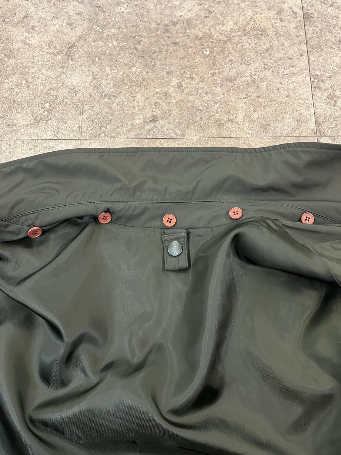 입생로랑 카라 버튼 자켓 딥그린 95 #csz1884 상품이미지4