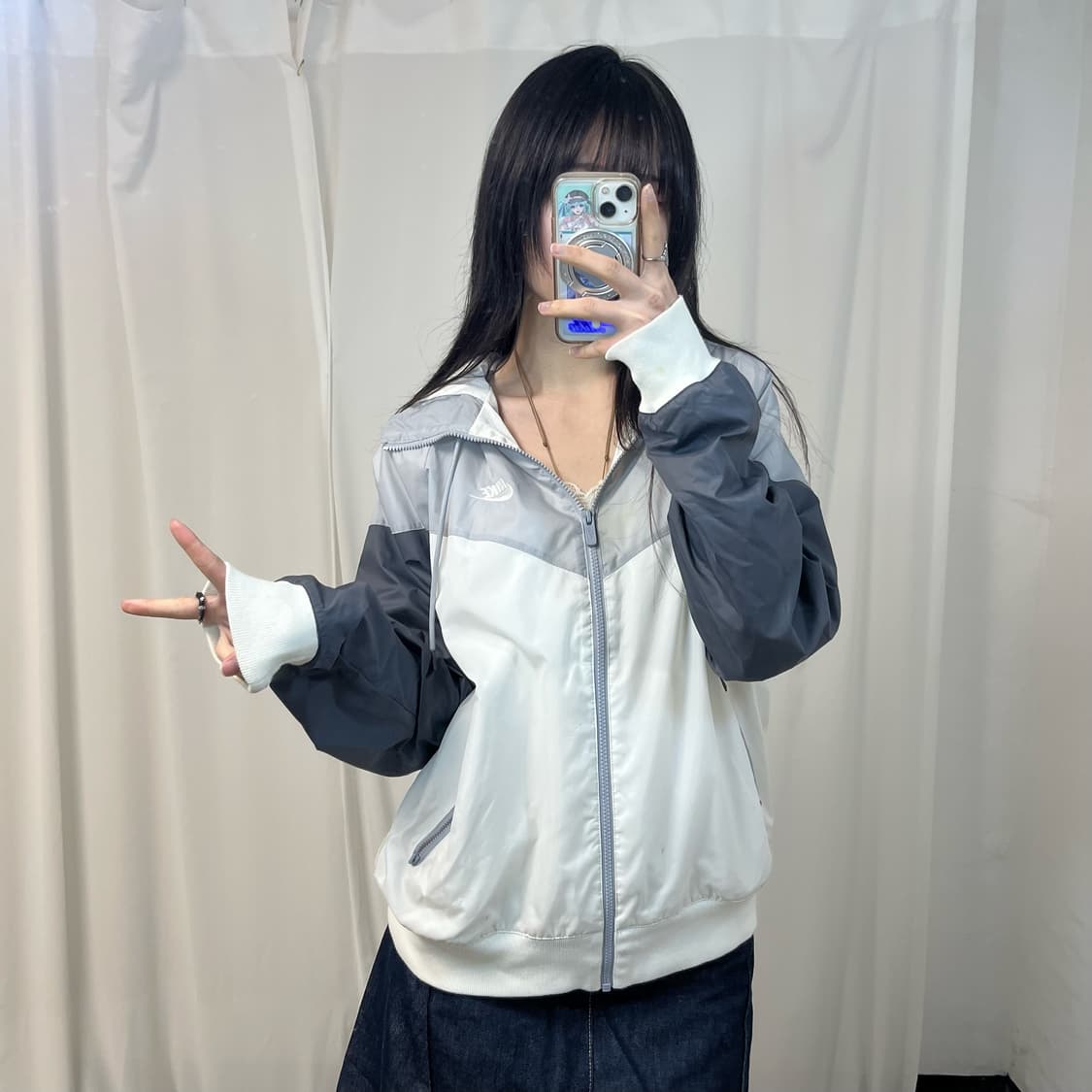 Nike grey Windrunner windbreaker 상품이미지2