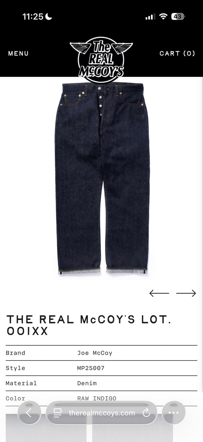 리얼맥코이 001xx 원워시 32 상품이미지1