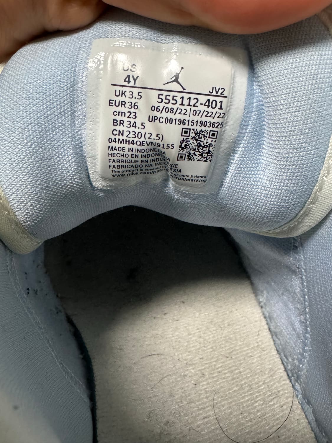 나이키 에어 조던 미드 아이스블루 230 상품이미지3