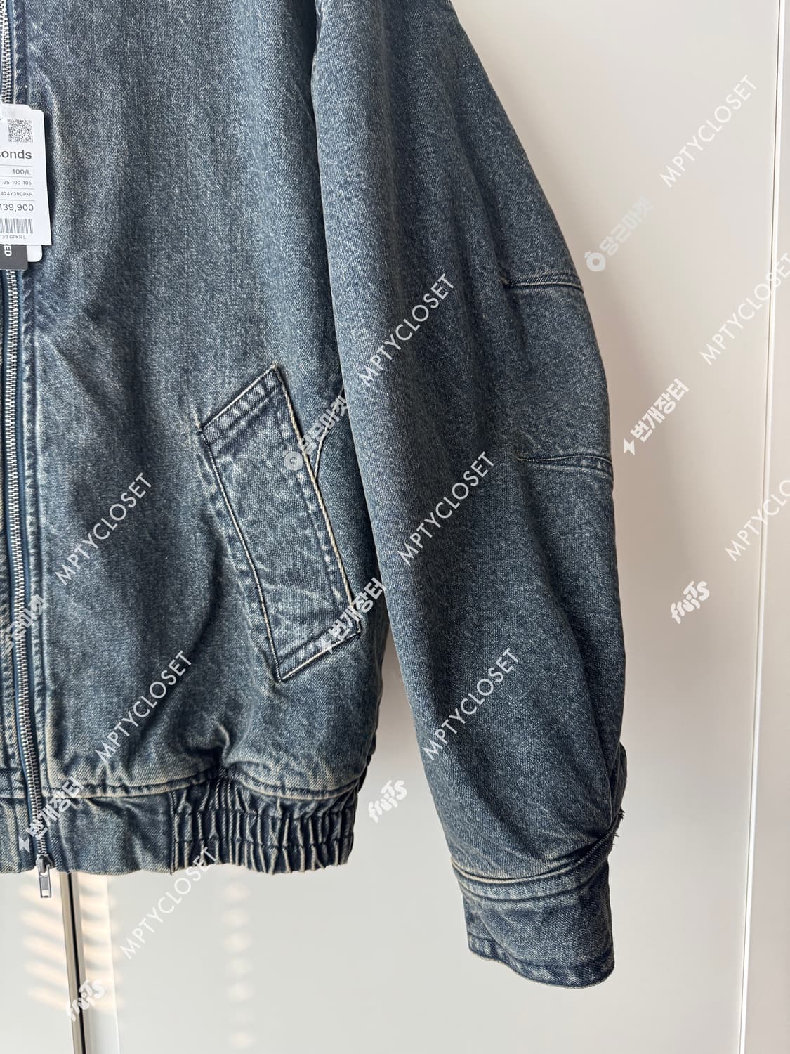 [L] 에잇세컨즈  오버핏 데님 푸퍼 점퍼 상품이미지5