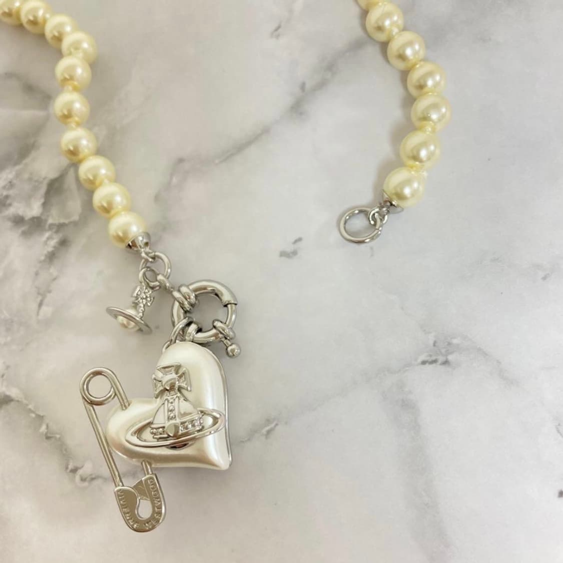 비비안웨스트우드 진주 펄 orb 초커 목걸이(새상품) 상품이미지6