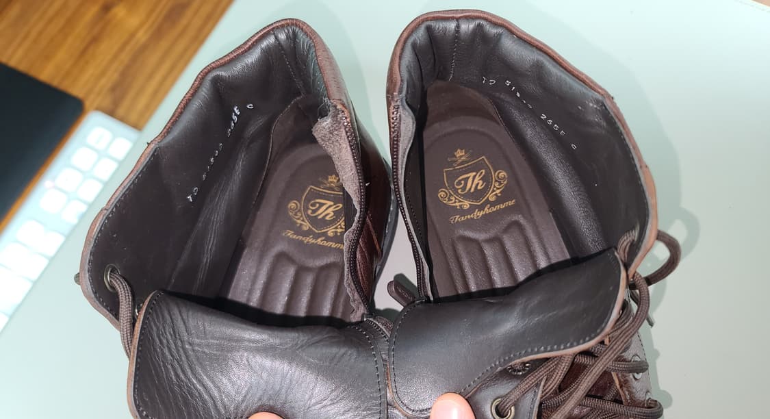 탠디 옴므 천연가죽 레이스업 부츠 (265E), 다크 브라운 상품이미지5