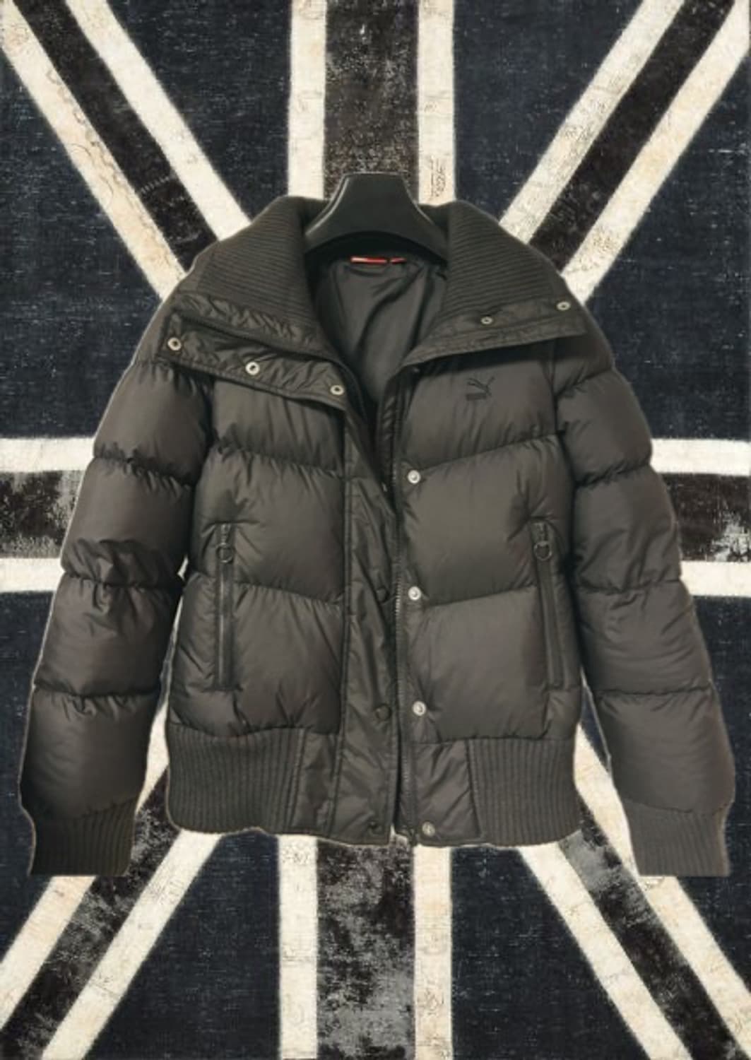 푸마 하이넥 덕다운 패딩 블랙 y2k 락시크 펑크 상품이미지1