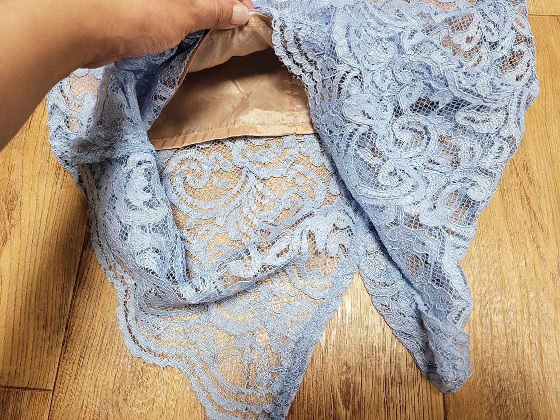 SYZ 퓨어실크 레이스스커트 55 새상품  상품이미지7