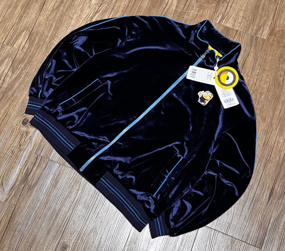 JZ X 미니언즈 콜라보 벨벳 네이비 트랙탑 자켓 상품이미지1
