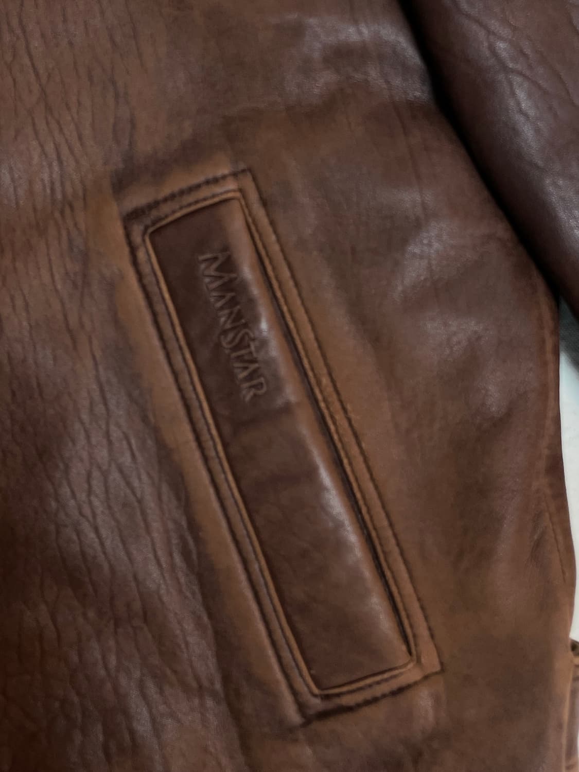 맨스타 코오롱 레더 자켓 상품이미지5