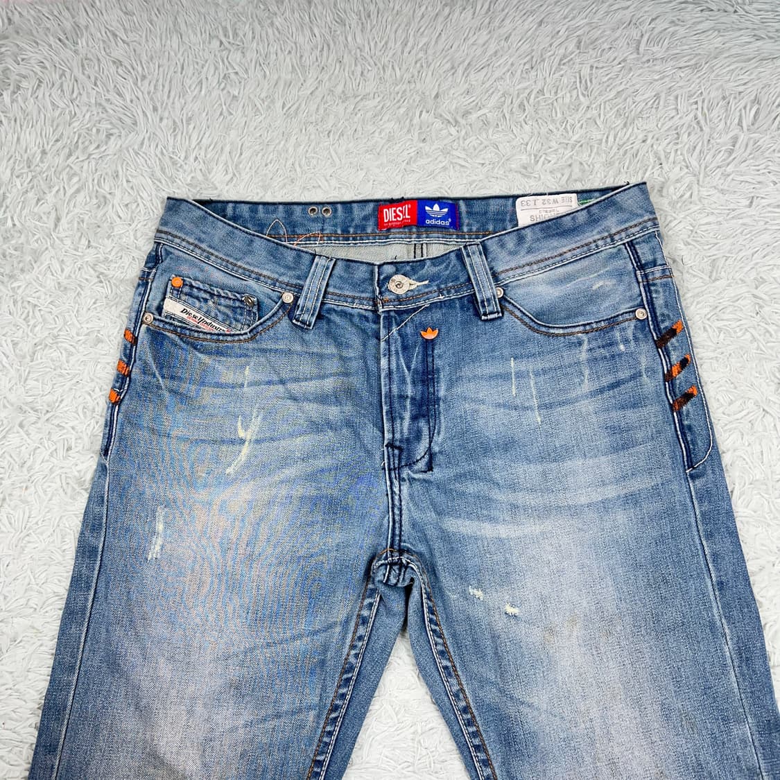 디젤 Diesel x 아디다스 콜라보 데님 팬츠 32 상품이미지1