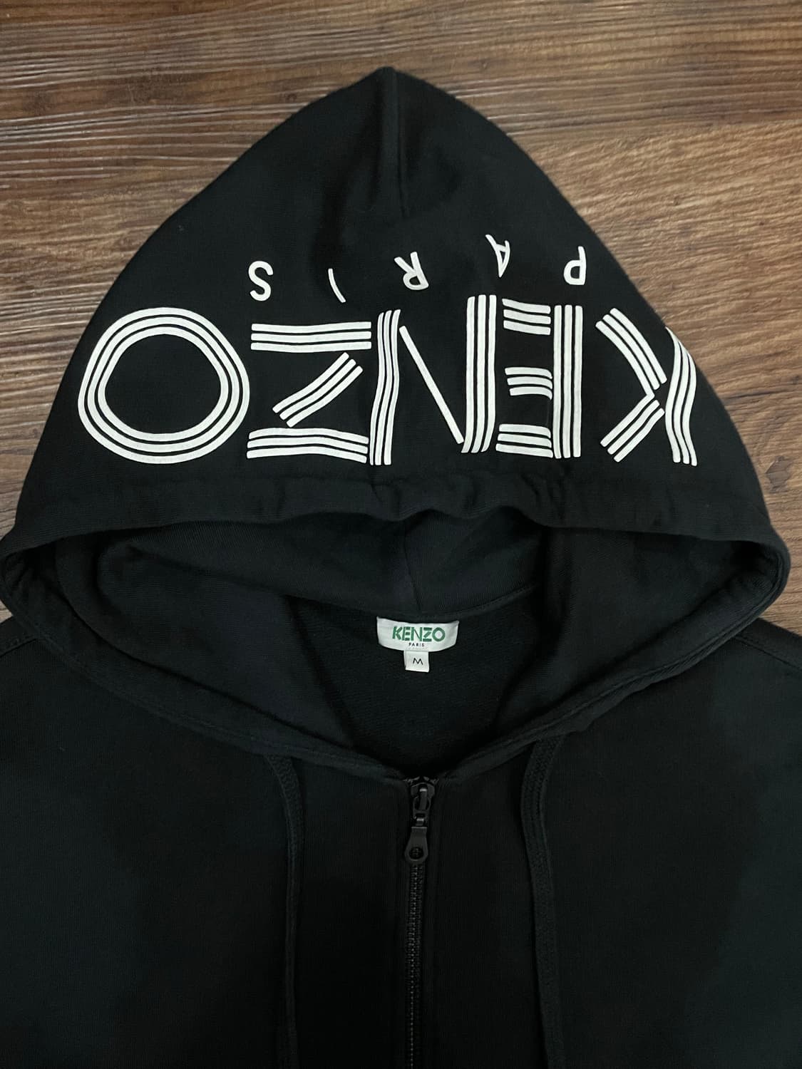 겐조 KENZO 로고 블랙 후드집업 상품이미지2