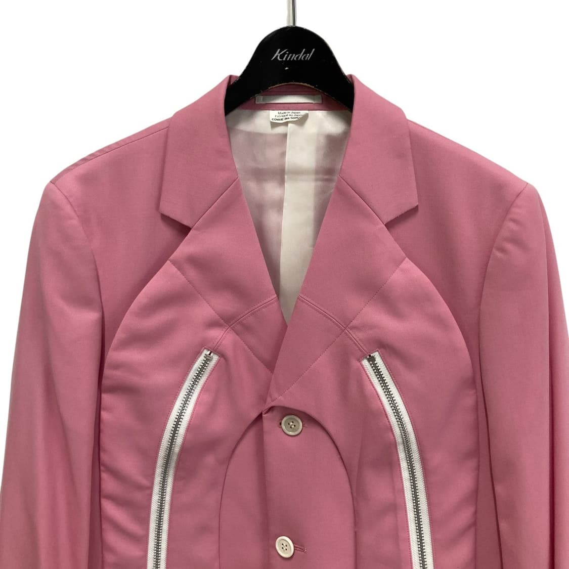 꼼데가르송 옴므플러스 23AW 핑크 지퍼 롱 블레이져 M  상품이미지2
