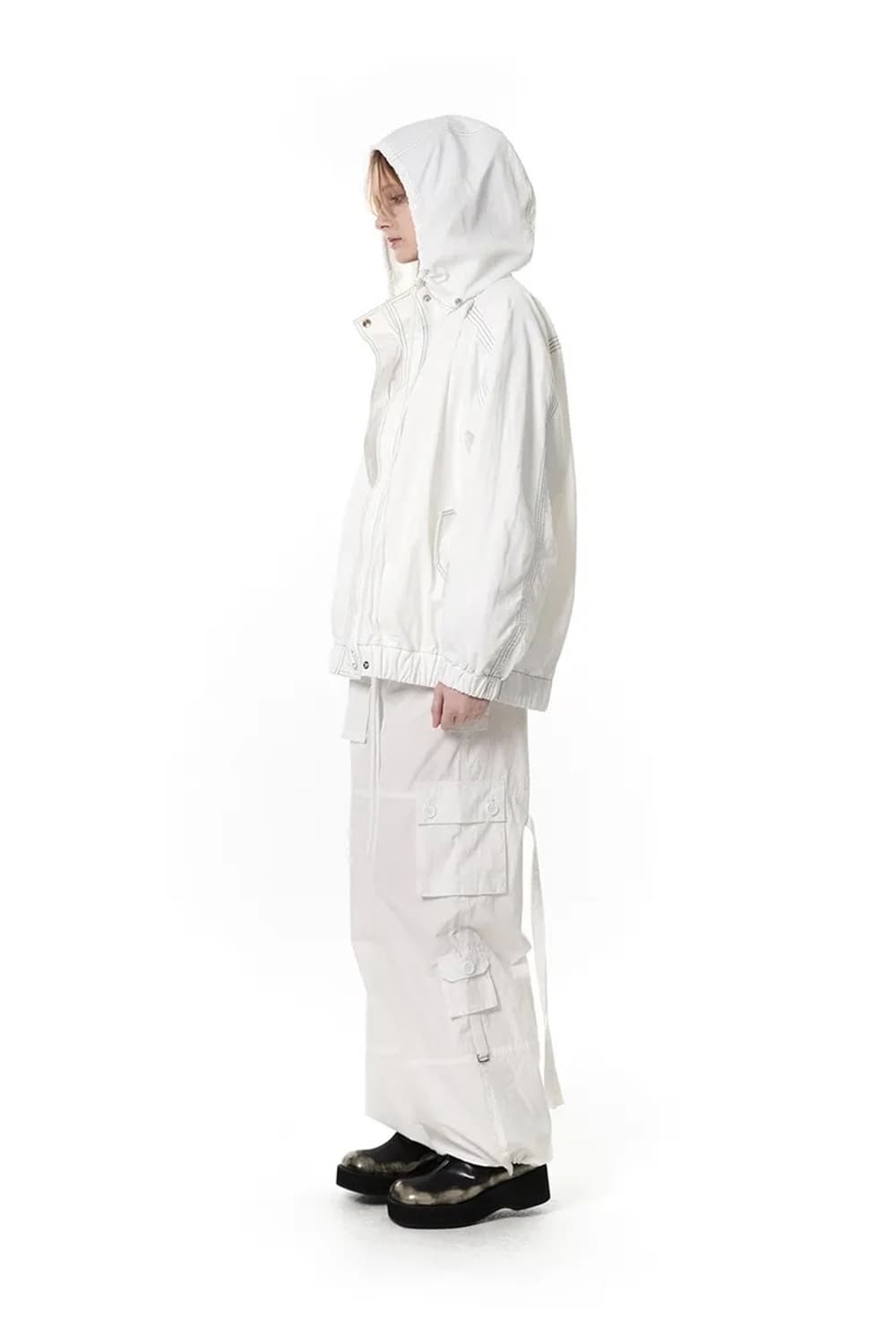 세릭 cerric 스티치 후드 자켓 아우터 점퍼 상품이미지5