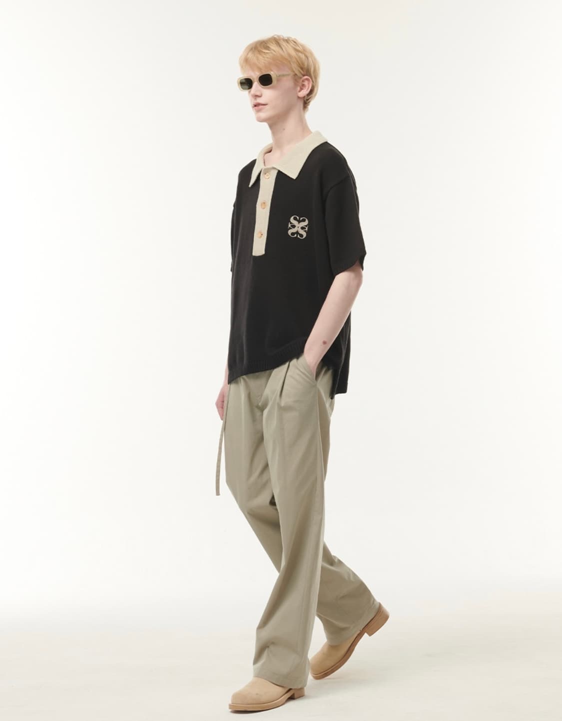 세터 나폴리 소프트 코튼 폴로 니트 리조트 반팔 피케 카라 니트 블랙 M 상품이미지4