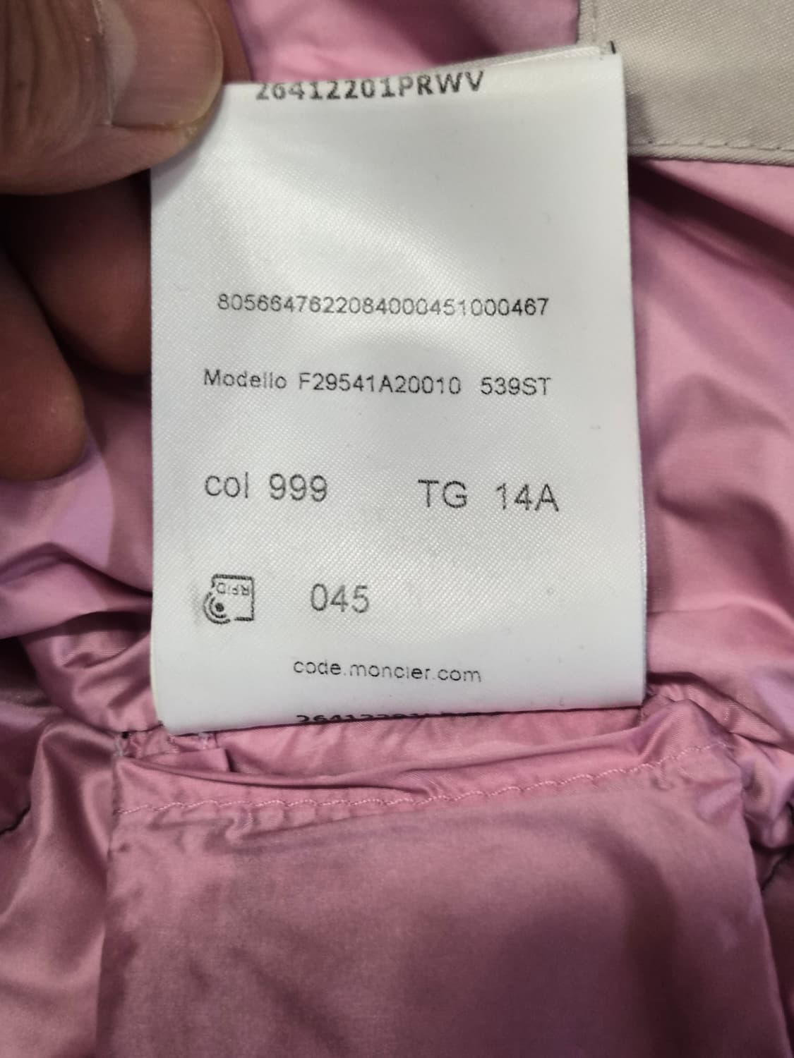 (정품) 몽클레어 여자 숏패딩 14Y (명품 여성 마야 클로에) 상품이미지8