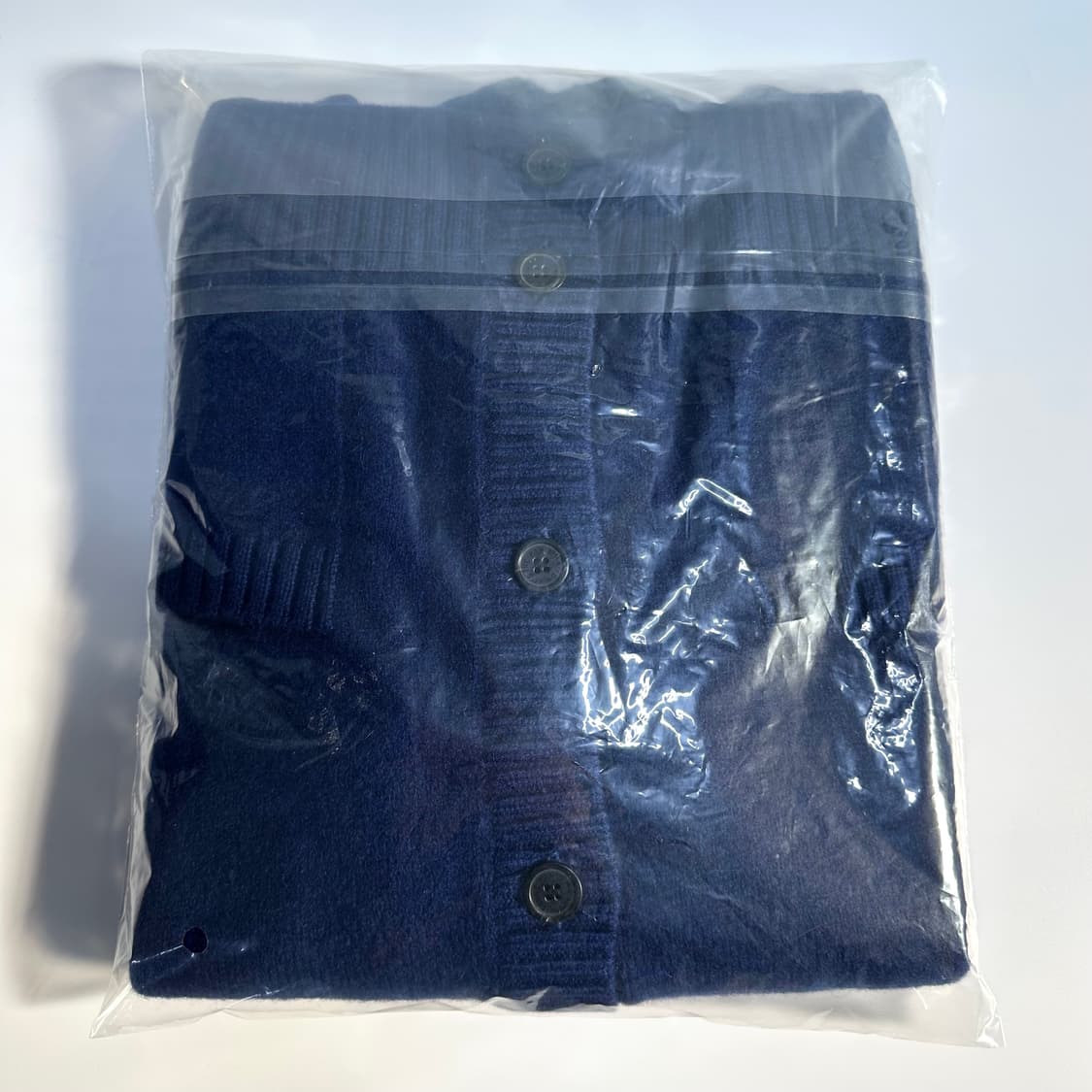 [미사용 새상품] 메종키츠네 램스울 가디건 네이비 XS 상품이미지3