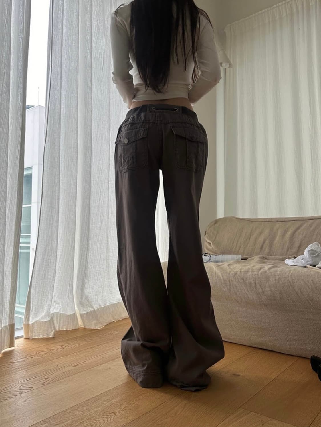 사토미라디오 Banding low pocket pants 상품이미지4