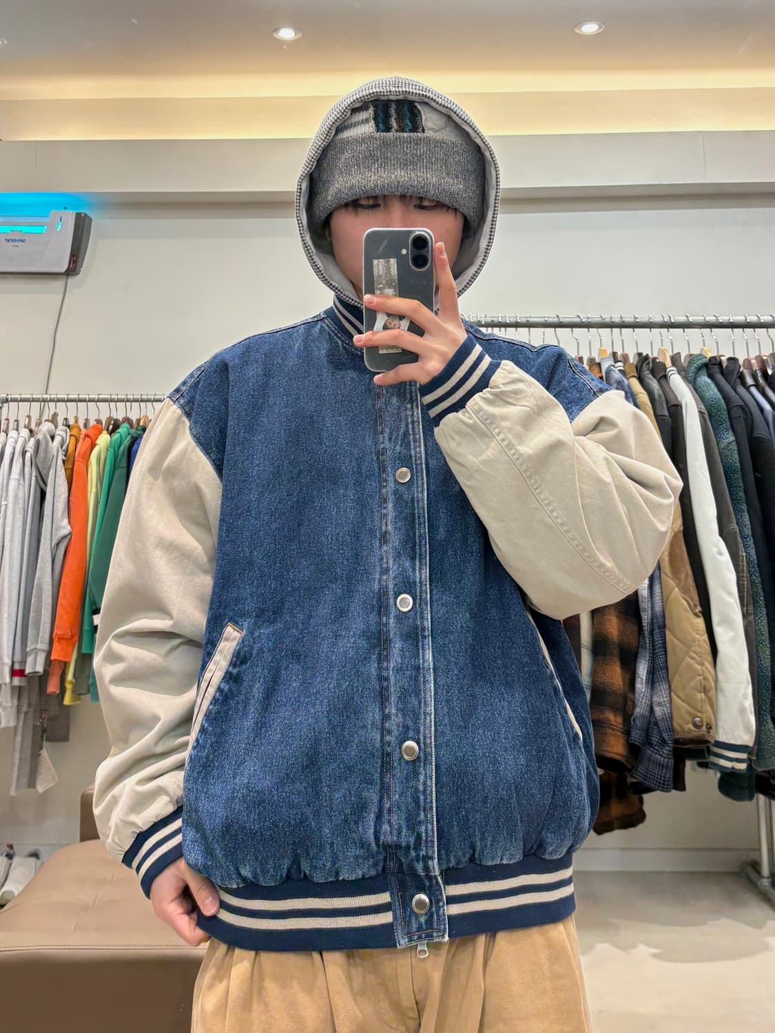 Basic editions 데님 바시티자켓 상품이미지9