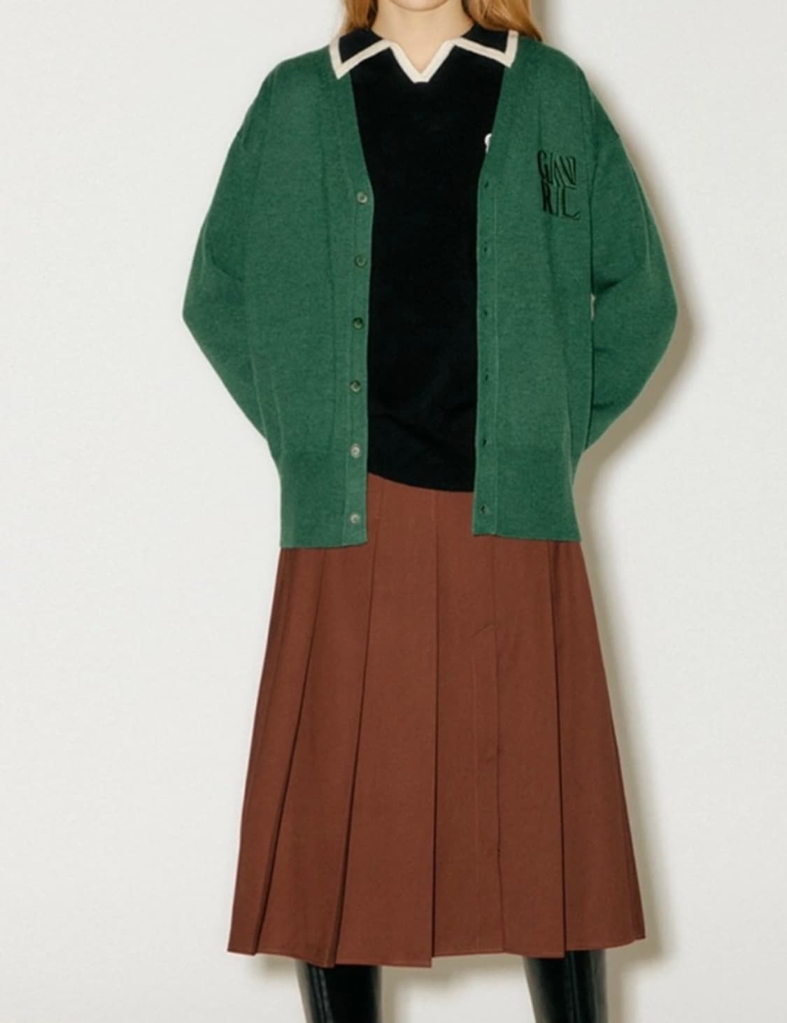 제너럴아이디어 그린 가디건 상품이미지3