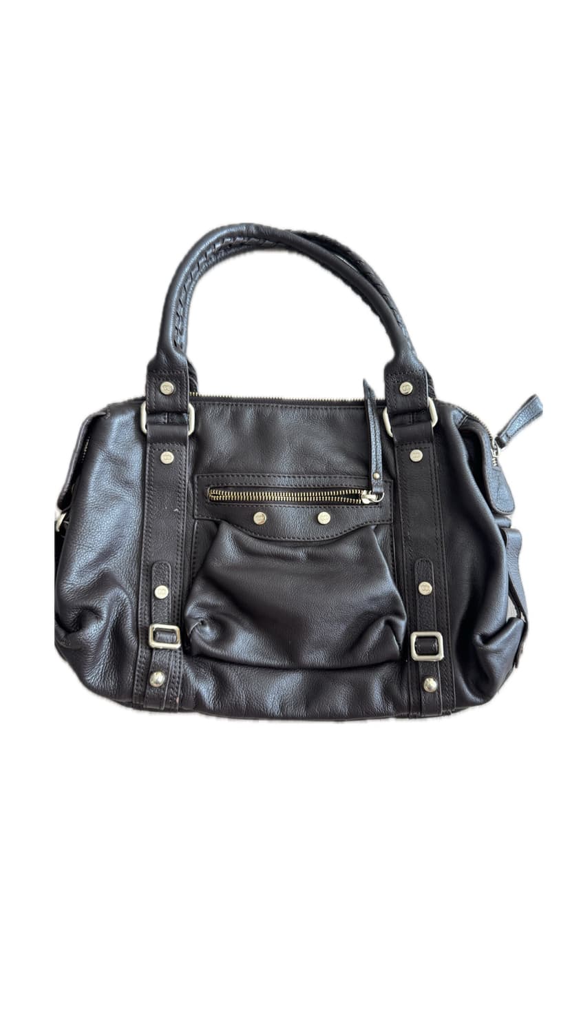 y2k 갸루 빈티지 워싱 가죽 가방 상품이미지1