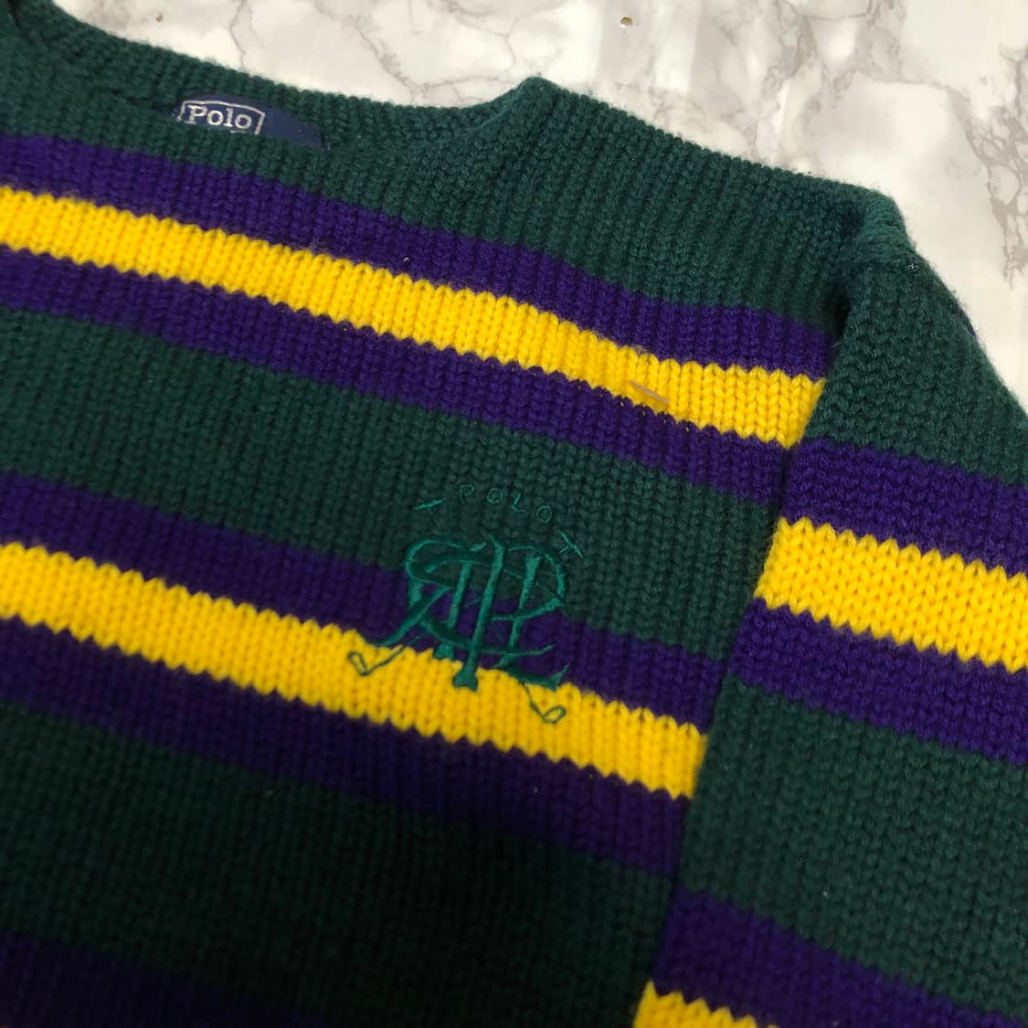 폴로 랄프로렌 니트 상태굿 80s 딥그린 상품이미지2