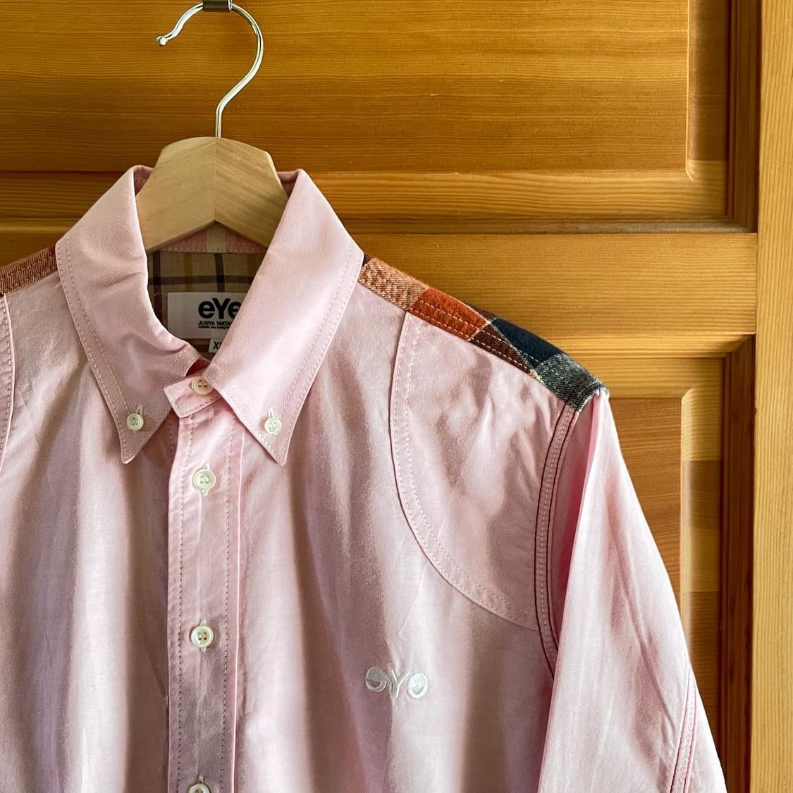 준야와타나베 꼼데가르송 체크 셔츠 핑크 2017 상품이미지2