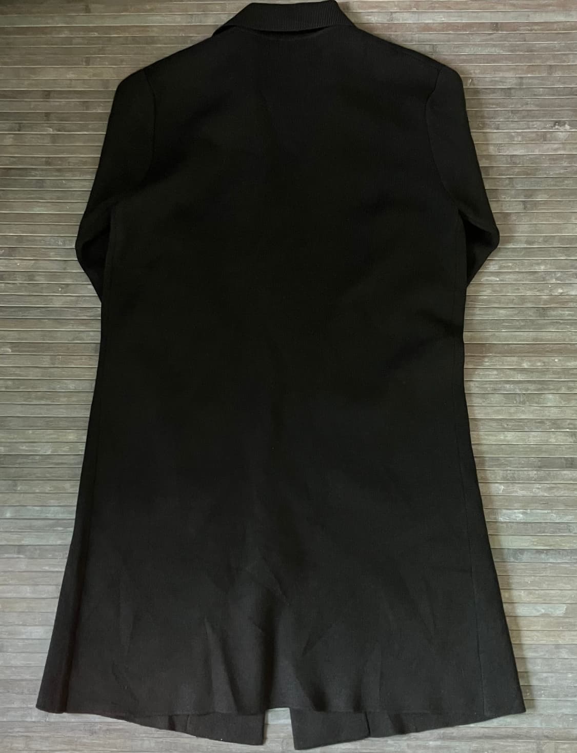 Long collar black wool cardigan 상품이미지2