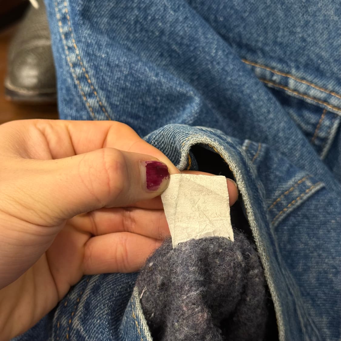 90s LEE 101J 스톰 라이더 디스트로이드 데님 베스트 N000 상품이미지7