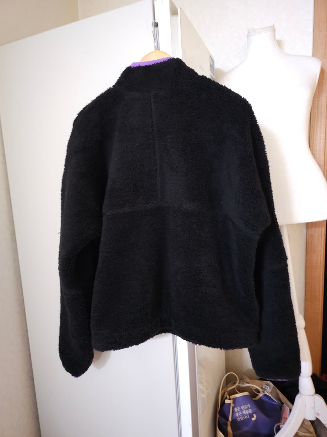 나이키 블랙 퍼 플리스 아노락 상품이미지6