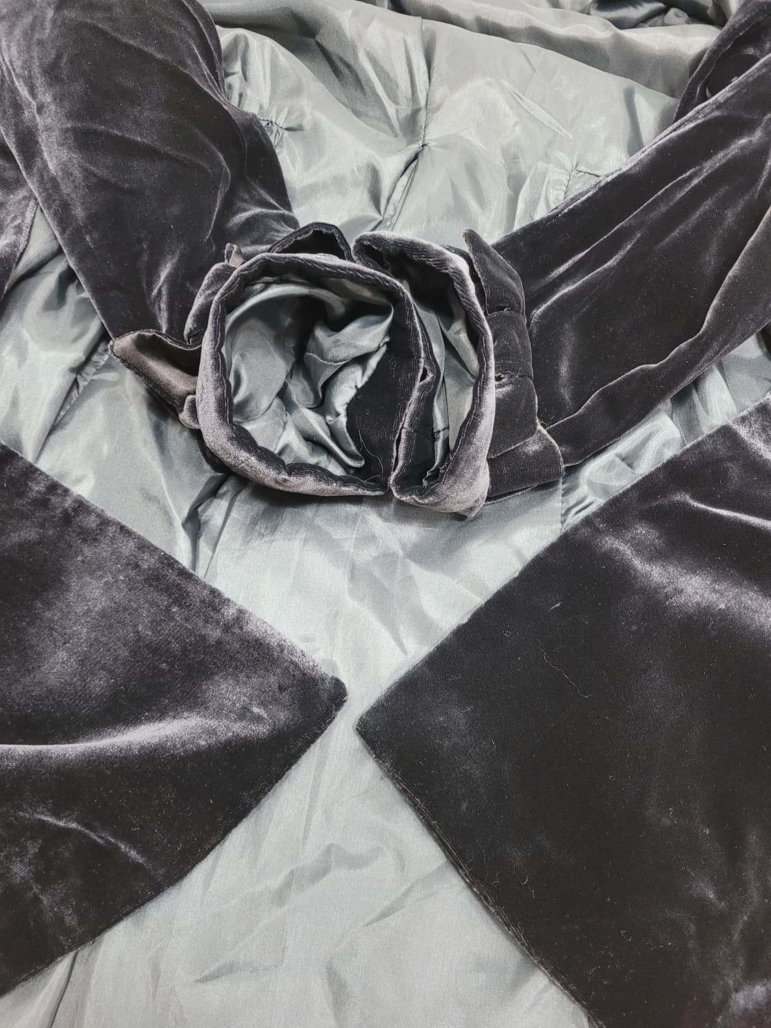 OBZEE 오브제 벨벳 원피스 코트 / 여 85-96-160 블랙네이비
 상품이미지7