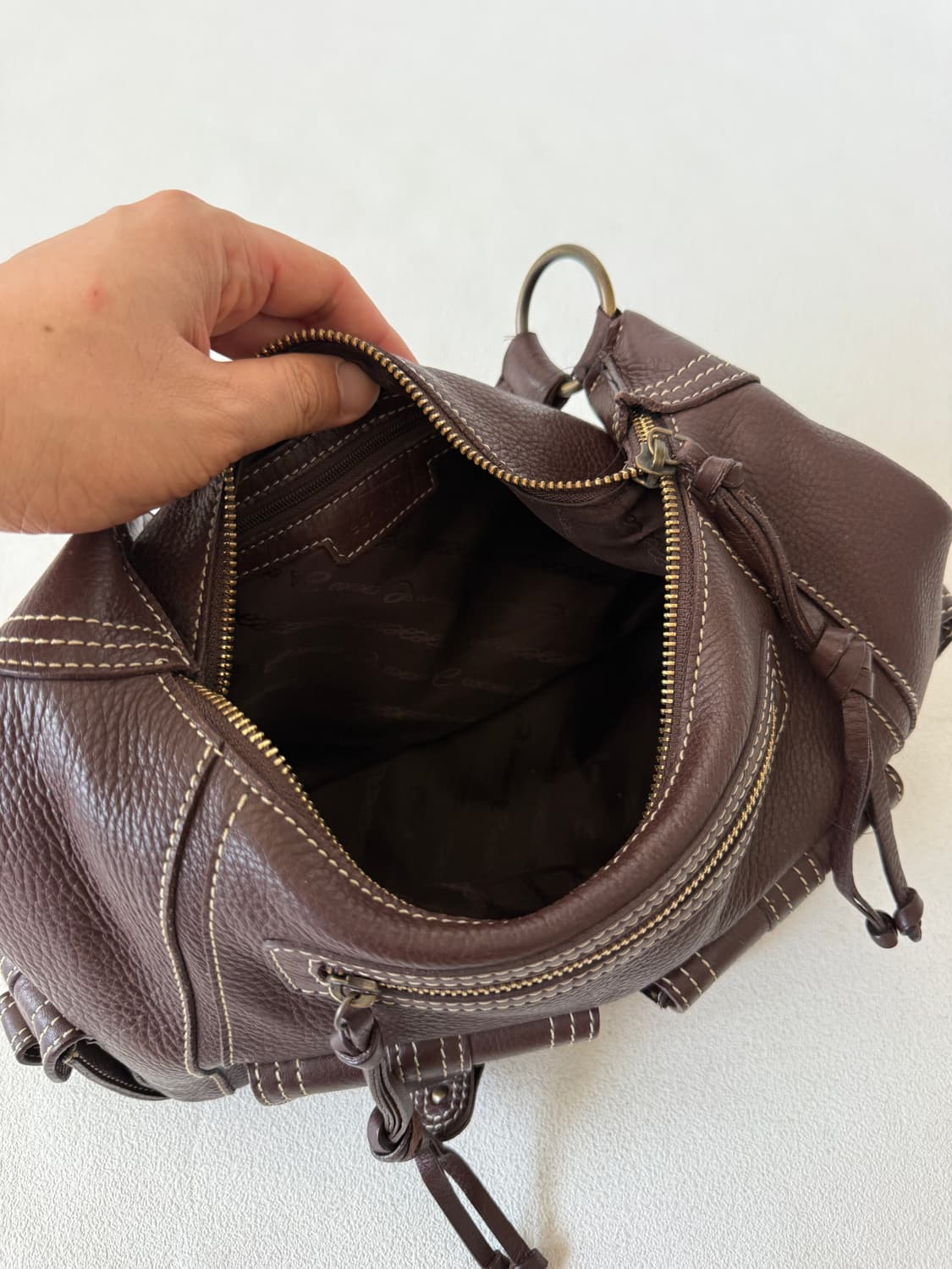 Pre owned 레더 숄더백 상품이미지8